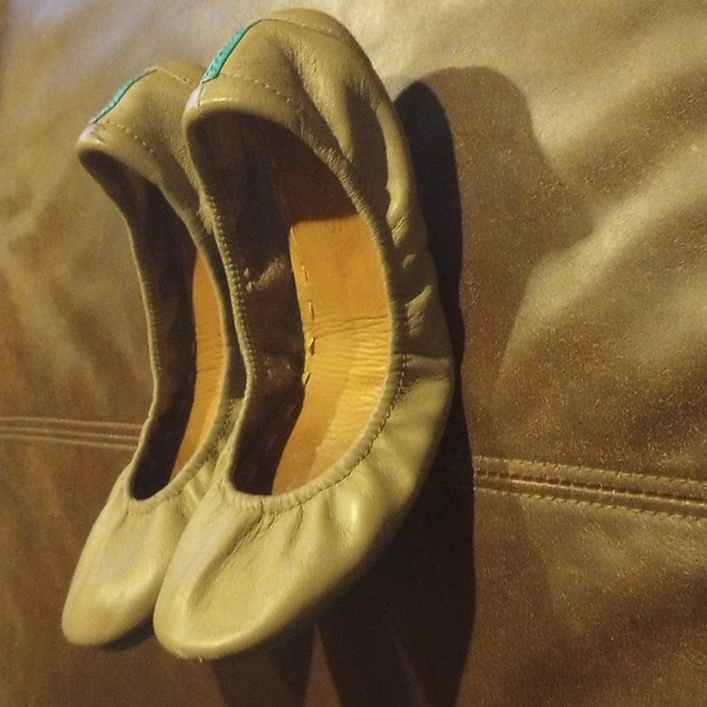 Tieks Taupe Tan Foldable Ballet Flats Size 7